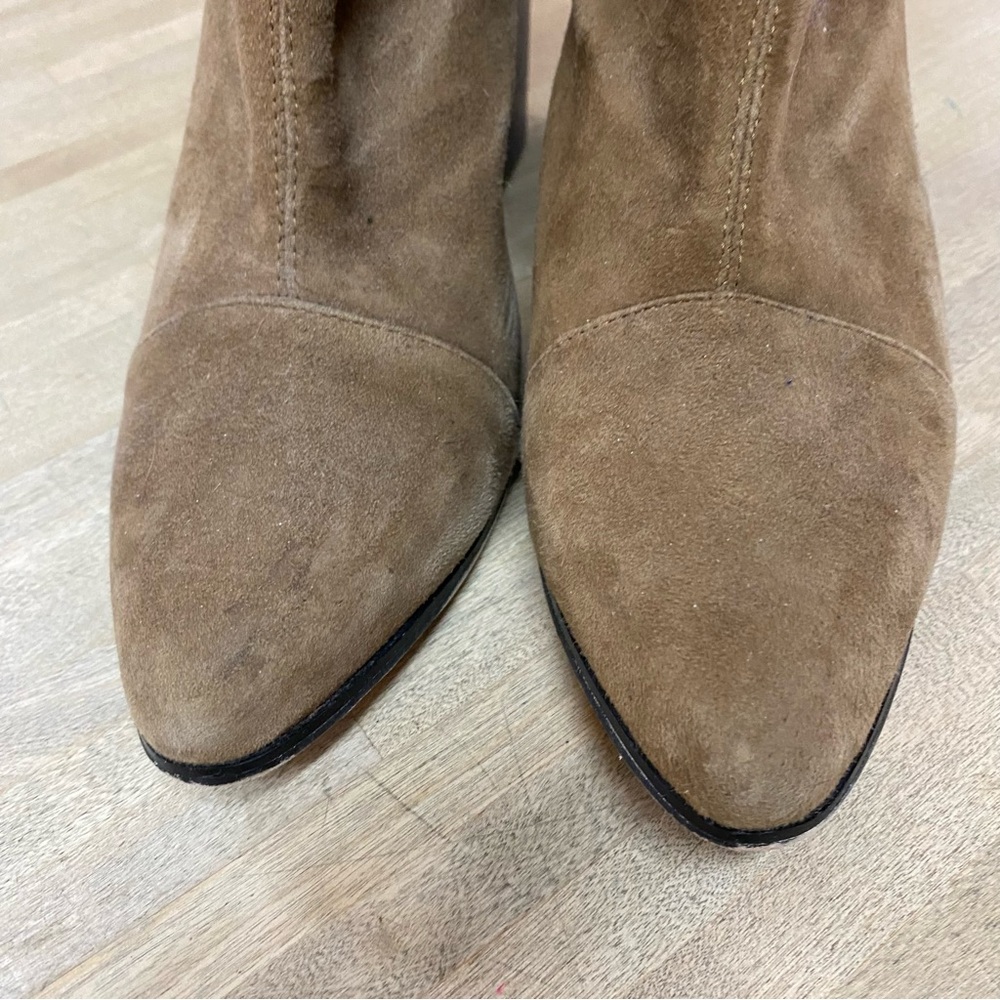 RAYE x Revolve Elsa Lace Ankle Boots Brown Suede Sz 10 - Picture 3 of 8